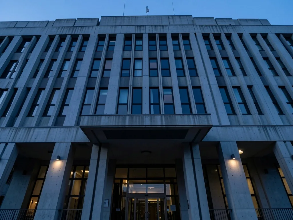制度的枠組みを示す建築写真