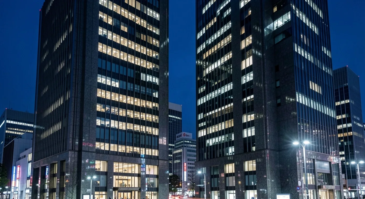 東京のオフィス街の夜景